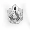 gambit and twisted fate jogando truco tattoo design idea