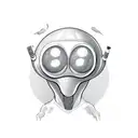 The alien could be depicted with a rounded, oversized head and large, almond shaped eyes. smoking a cigarette tattoo design idea