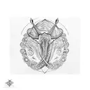 blue whale  tattoo design idea