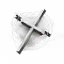 Christian Cross and seagulls around it tattoo design idea