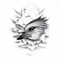 black bird tattoo design idea