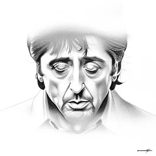 al Pacino Scarface  tattoo design idea