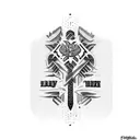 22nd of Febuary 2023 in Roman Numerical  tattoo design idea