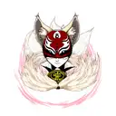 kitsune mask tattoo design idea