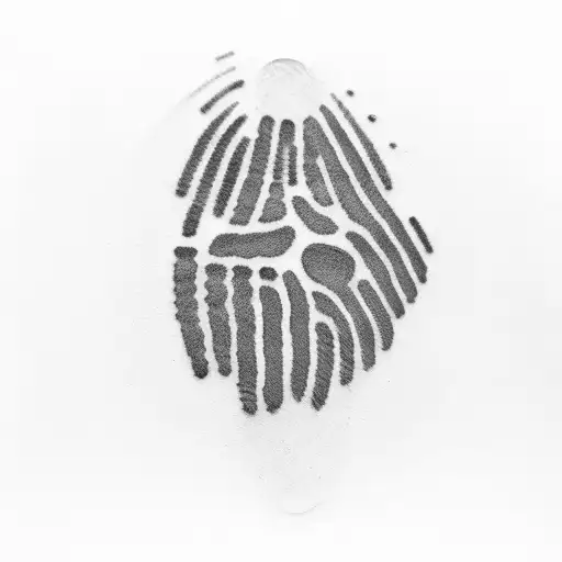 fingerprint faded into skin tattoo design idea