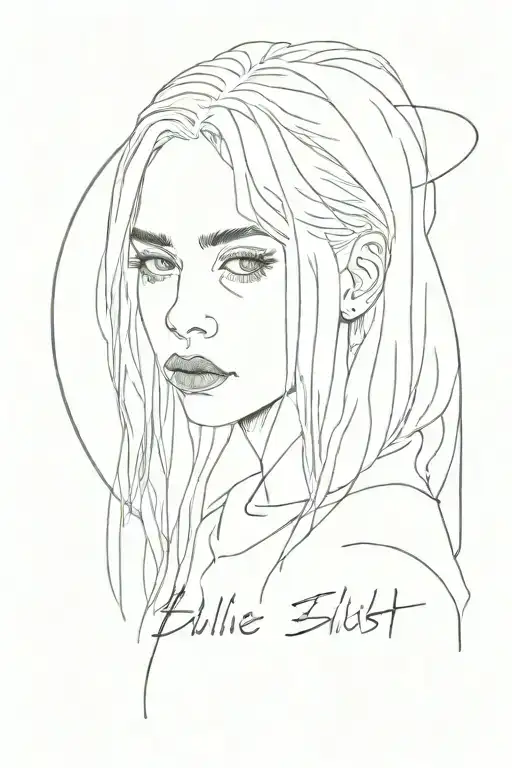 Billie Eilish Lyrics tattoo design idea