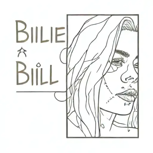 Billie Eilish Lyrics tattoo design idea