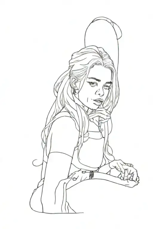 Billie Eilish Lyrics written tattoo design idea