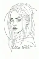 Billie Eilish Lyrics tattoo design idea