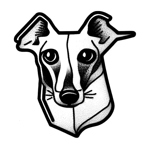 spanish greyhound tattoo design idea