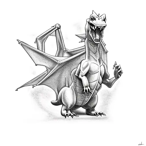 charizard tattoo design idea