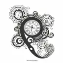 question mark infinity and time tattoo design idea