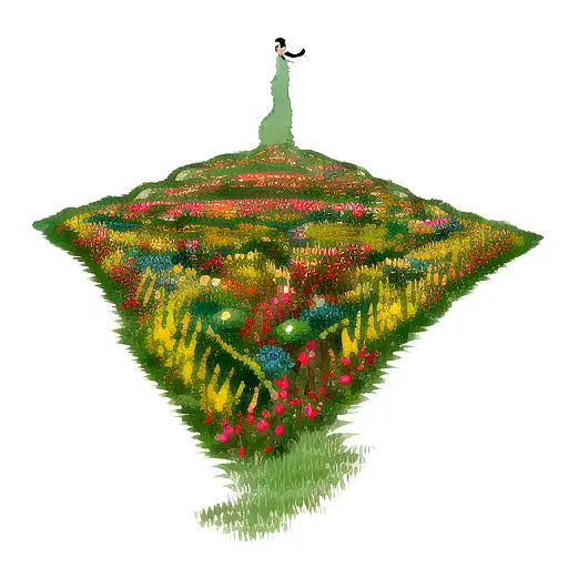 long winding vine with many different flowers tattoo design idea