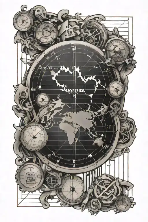 stock market graph tattoo design idea