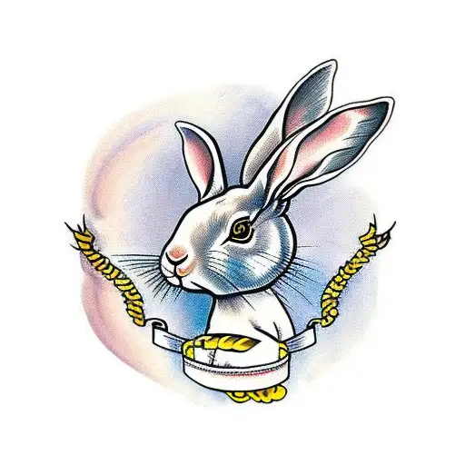 rabbit tattoo design idea