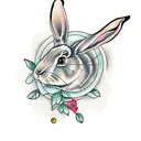 rabbit tattoo design idea