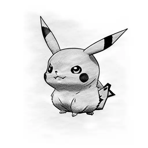 Pikachu drawing tatoo  tattoo design idea