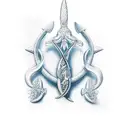 Trident tattoo design idea