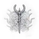 Trident tattoo design idea