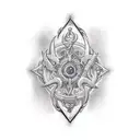 Trident tattoo design idea