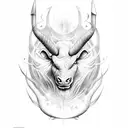 aggressively stier jumps out of that lashes out tattoo design idea