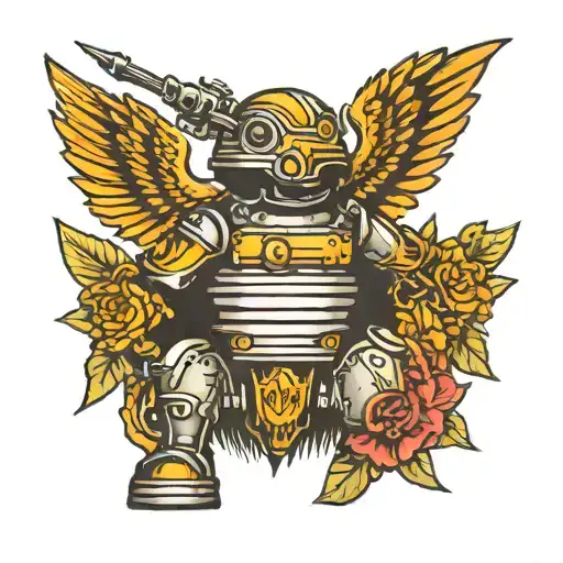 helldivers automaton  tattoo design idea