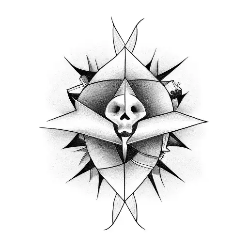 white lightning tattoo design idea
