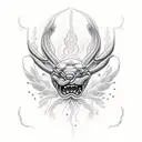 white lightning tattoo design idea