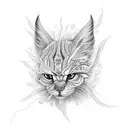 white lightning tattoo design idea