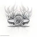 white lightning tattoo design idea