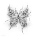 white lightning tattoo design idea