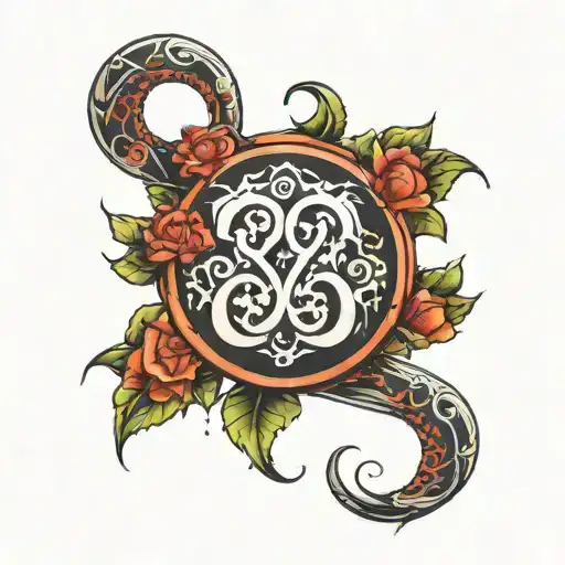number 8 tattoo design idea
