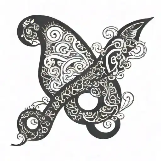 number 8 tattoo design idea