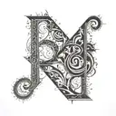 number 8 tattoo design idea