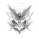 survival crow phoinex tattoo design idea