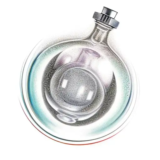 time in a bottle, time turning into a liquid tattoo design idea