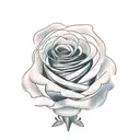 time in a bottle, time turning into a liquid, roses tattoo design idea