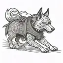samurai dog tattoo design idea