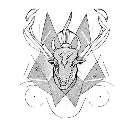 name Alex, Capricorn tattoo design idea