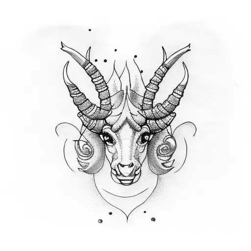 name Alex, Capricorn tattoo design idea
