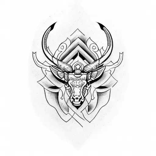 name Alex, Capricorn tattoo design idea