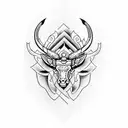 name Alex, Capricorn tattoo design idea