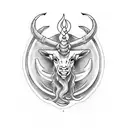 name Alex, Capricorn tattoo design idea