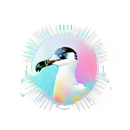 Seagull tattoo design idea