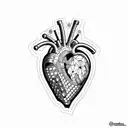 Cybernetic heart tattoo design idea