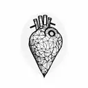 Cybernetic heart tattoo design idea