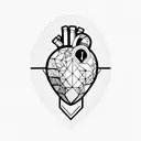 Cybernetic heart tattoo design idea