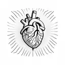 Cybernetic heart tattoo design idea