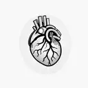 Cybernetic heart tattoo design idea