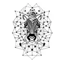 A tattoo of a constellation of stars in the shape of a zebra tattoo design idea